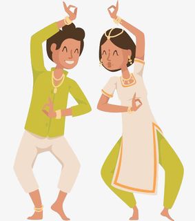 2个跳舞的泰国搭档免抠