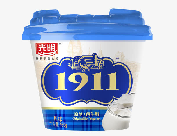 光明酸奶1911包装盒子免抠