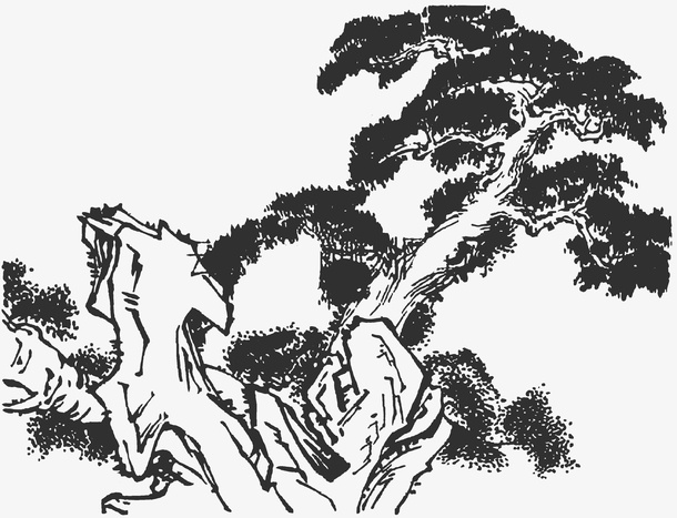 素材山水水墨免抠