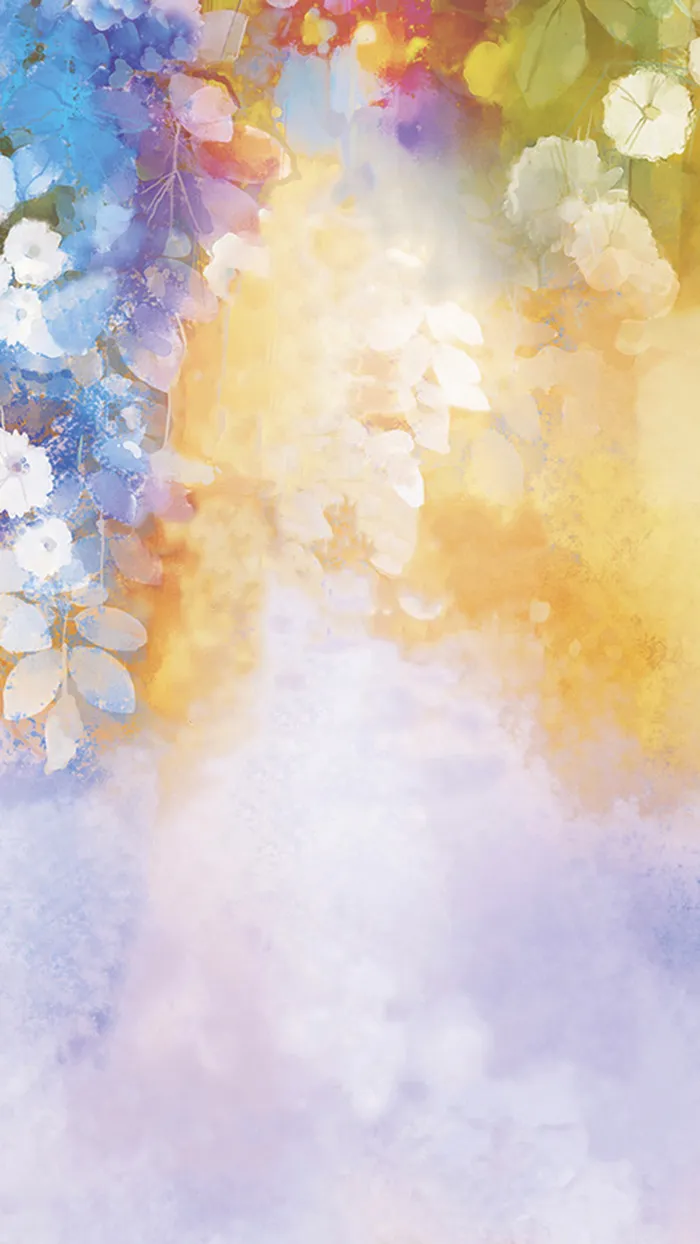 水彩手绘花卉展板背景高清