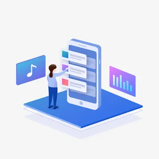 2.5D移动互联网技术场景免抠