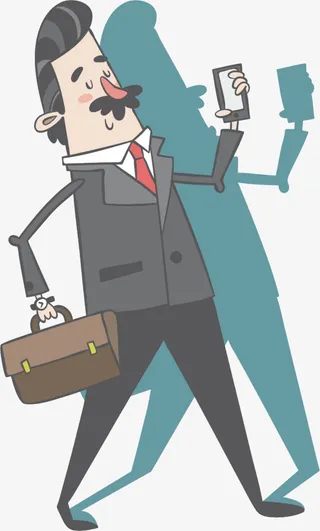 招聘季提着公文包的男人免抠