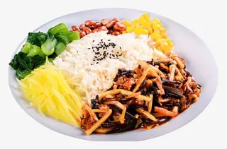 鱼香肉丝盖浇饭（1080X715）免抠