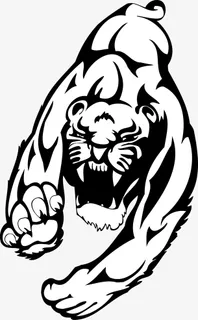 矢量黑色老虎素材图免抠