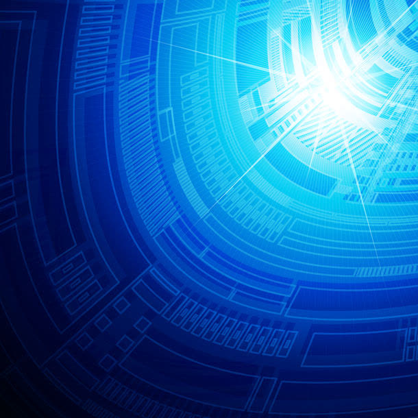 蓝色科技背景免抠