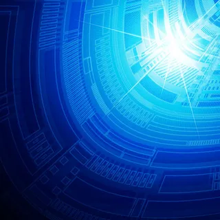 蓝色科技背景免抠