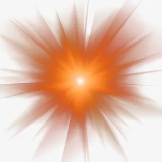 爆裂的黄色光装饰免抠