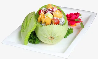 白色方形果盘免抠