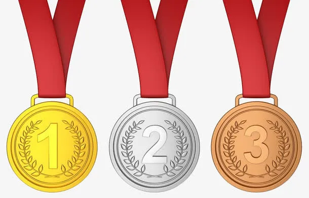 金银铜牌插画免抠