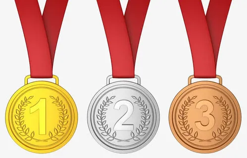 金银铜牌插画免抠