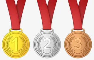 金银铜牌插画免抠