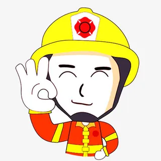 施工工人比划手势图免抠