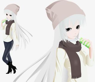 矢量白色美女免抠