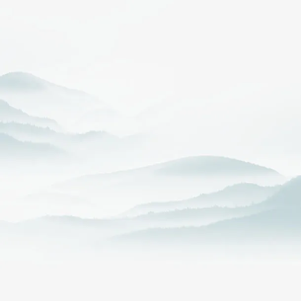 清明水墨风山水画免抠手绘/卡通卡通元素
