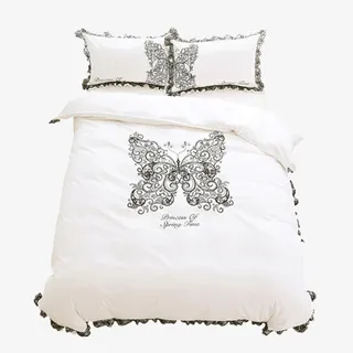 床上用品刺绣花四件套免抠