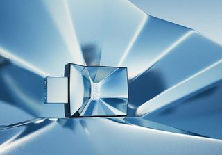 蓝色金属质感折痕海报背景素材高清