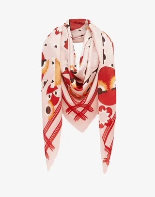 免扣手绘丝巾免抠