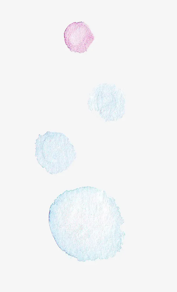 水彩风彩色简约泡泡免抠