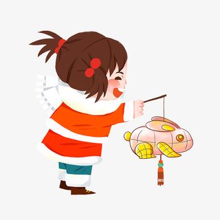 灯笼,女孩,儿童,元素,活力图片素材免抠