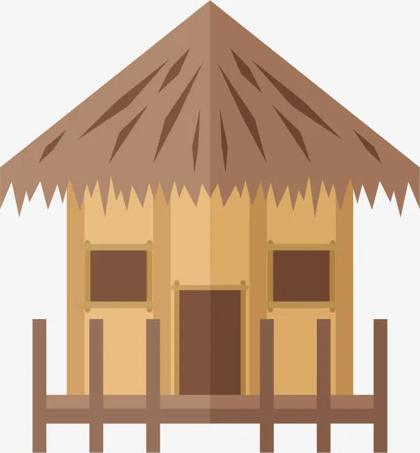 茅草屋老房子免抠