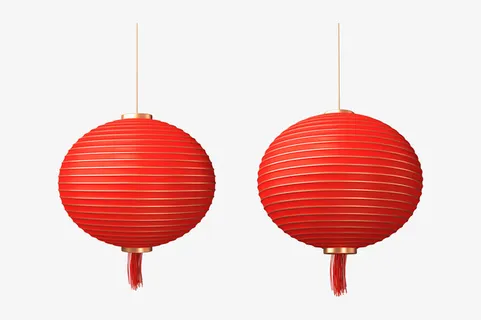 新年红灯笼元素免抠