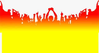 渐变欢呼人物场景免抠