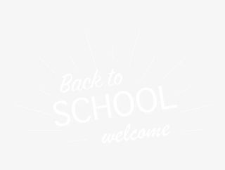 矢量放射白色欢迎返校英文字体免抠