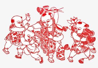 争莲蓬的小孩免抠