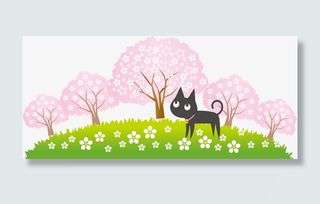 春暖花开绿色草地免抠