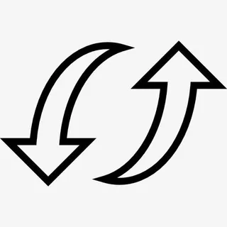 清新的曲线箭头图标免抠