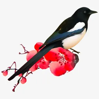 梅花和燕子免抠