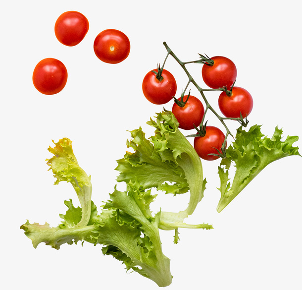 生菜和小西红柿免抠