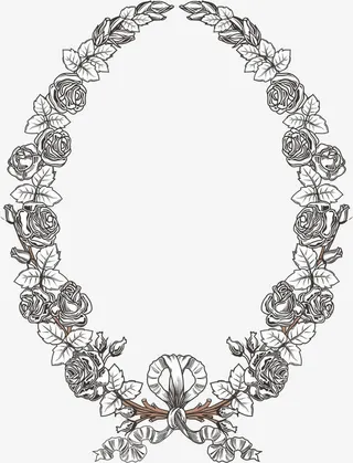 欧式复古花纹边框装饰元素免抠