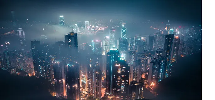 城市高楼影视夜景Banner高清