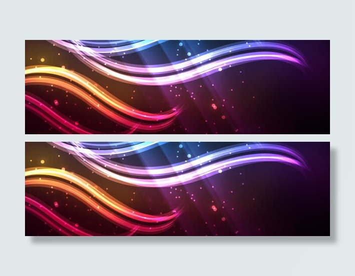 绚丽光效设计banner背景免抠