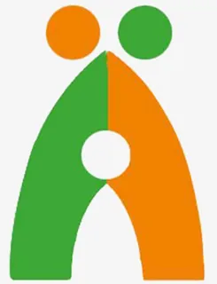 绿色黄色小人相互拥抱免抠