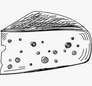 手绘卡通美味奶酪免抠