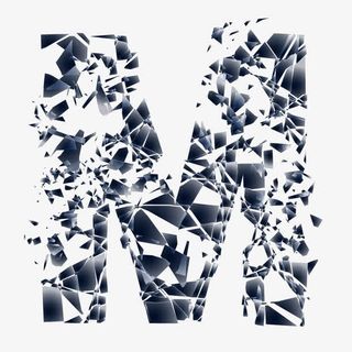 创新科技感碎片字母装饰矢量图免抠