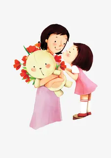 母亲节快乐献花免抠