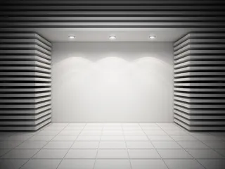 灰色场景下的灯光照明效果高清