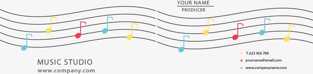 白色抽象名片国外免抠