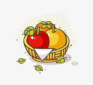 一篮子水果免抠