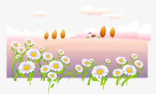 雏菊春天海报背景素材