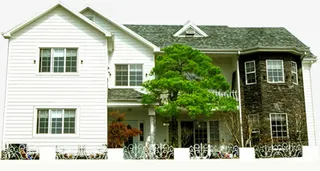 春天别墅美景环保免抠