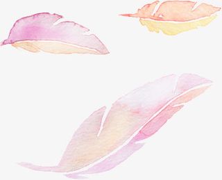 水彩叶子三瓣叶子免抠