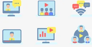 网络直播互动免抠