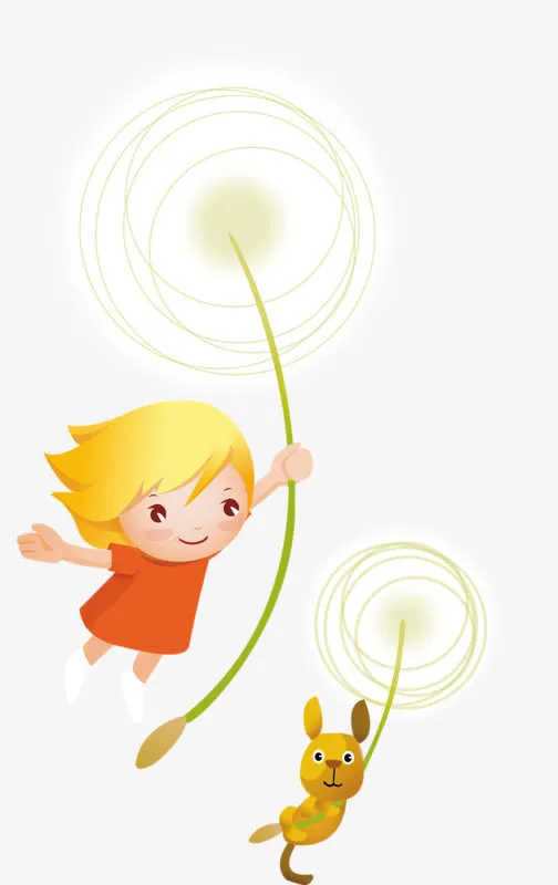 放风筝的孩子免抠