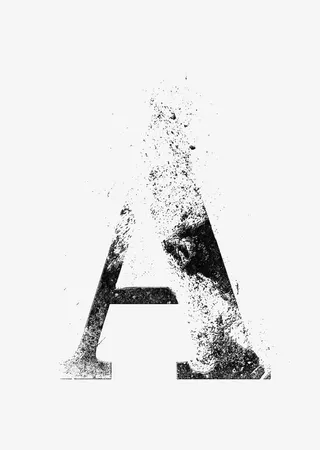 创意复古字母艺术字免抠