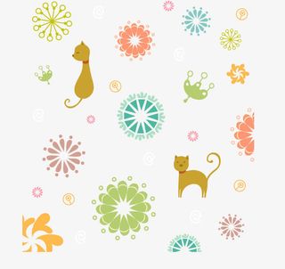 小清新矢量背景底纹素材