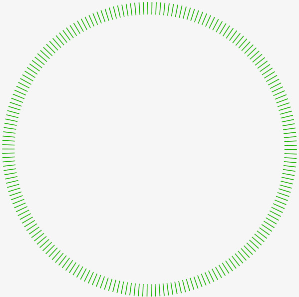 绿色简约线条圆圈边框纹理免抠